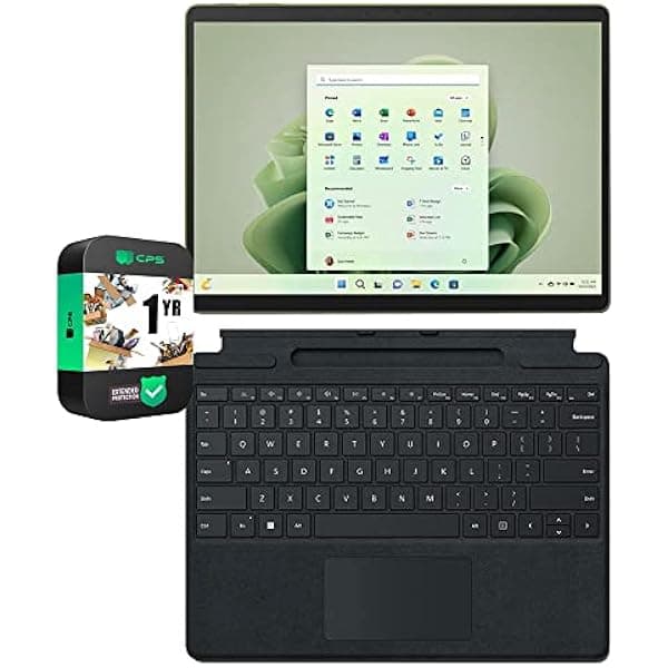 Microsoft Surface Pro 9 E90MSQIL00052, Tablet táctil 13", Intel i7, 16GB/256GB, Bundle Forest, Teclado Signature mecánico negro, 1 año CPS