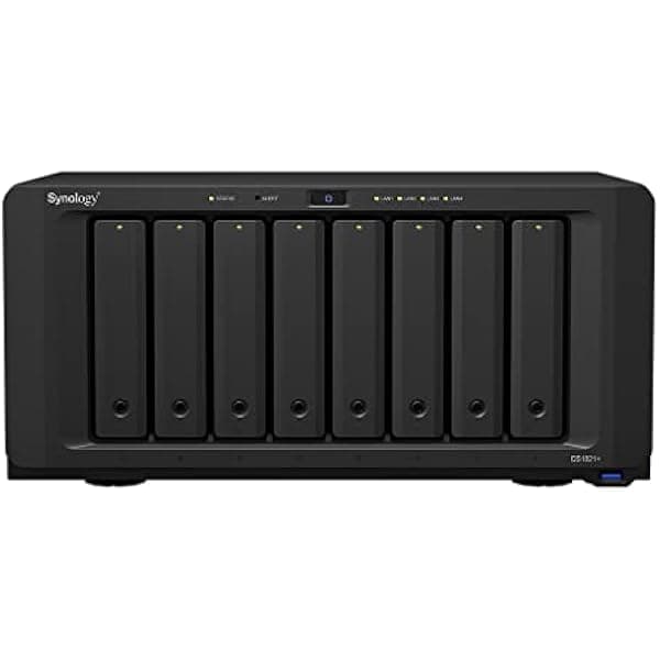 Synology DiskStation DS1821+ NAS 8 bahías, Ryzen V1500B 4 núcleos 2.2GHz, 4GB DDR4 ECC, 4x1GbE, Bundle 96TB con 8x12TB WD Red Plus