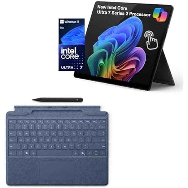 Microsoft Surface Pro 11, 2-en-1 con Teclado Pro y Slim Pen, Copilot+ PC, 13'' táctil 600 nits, Intel Ultra 7 266V S2 NPU, 16GB, 1TB, Windows 11 Pro