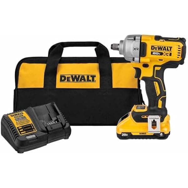 DEWALT DCF891Q1 Llave de Impacto 1/2 pulg 20V Inalámbrica Kit Rango Medio