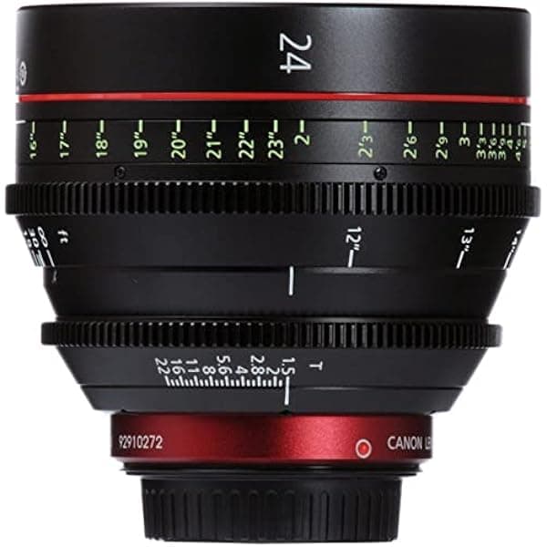Canon CN-E 24mm T1.5 L F lente de cine gran angular con montura EF para cámaras Canon