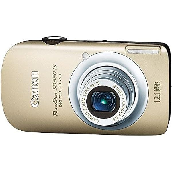 Canon PowerShot SD960IS Gold cámara digital 12.1 MP, zoom óptico 4x gran angular, estabilizador de imagen, pantalla 2.8", dorado