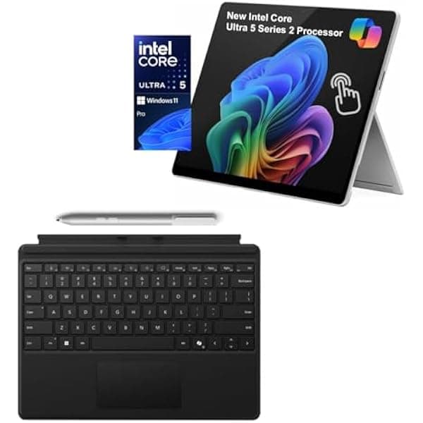 Microsoft Surface Pro 11 Intel Ultra 5 236V Series 2, 2-en-1 Bundle con Teclado Pro y Pen, Copilot+ PC, 13'' 600 nits, 16GB RAM, 512GB SSD, Win 11 Pro