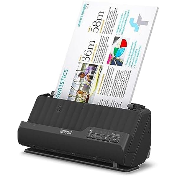 Epson ES-C320W B11B270401 escáner compacto Wi-Fi a color con ADF y USB para oficina y hogar