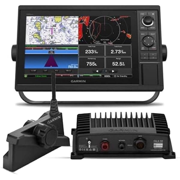 Garmin GPSMAP 1222 LiveScope Plus Paquete con Transductor LVS34, plotter cartográfico y sonda para pesca