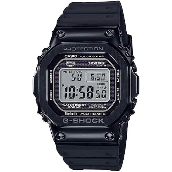 Casio G-Shock GMW-B5000G-1 Reloj Hombre, Bluetooth, Solar, Resistente a Golpes, 200m, Crono, Alarma, LED
