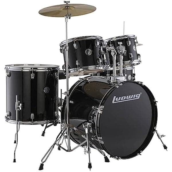 Ludwig Accent Drive LC19511 set de batería acústica 5 piezas bombo 22" acabado Black Sparkle