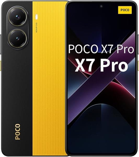 Xiaomi Poco X7 Pro 5G 4G LTE, 512GB 12GB, 6.67” 50MP, NFC, Dual SIM, Liberado, compatible T-Mobile/Mint/Tello Global, Modelo 2412DPC0AG, Amarillo