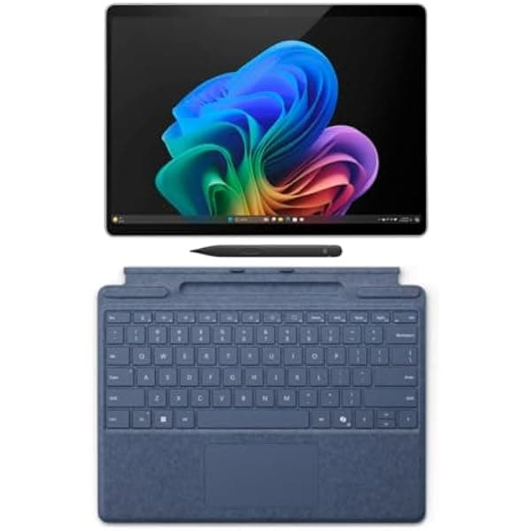 Microsoft Surface Pro 11 2-en-1 Tablet con Teclado Pro y Slim Pen, Copilot+ PC, OLED 13", Snapdragon X Elite, 16GB RAM, 2TB SSD, Windows 11 Pro Platino