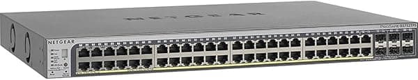 NETGEAR Smart Managed Pro GS752TPSB-100NAS switch apilable 52 puertos, 48x Gigabit PoE/PoE+, 384W, 6 SFP+, ProSAFE