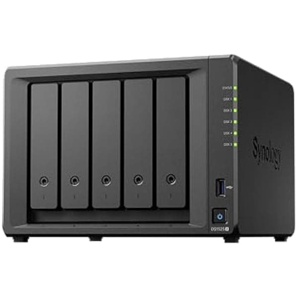 Synology DiskStation DS1525+ NAS 5 Bahías sin Discos, Servidor de Almacenamiento, RAID, para Oficina y Hogar