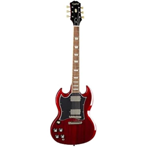Epiphone SG Standard guitarra eléctrica zurda Cherry humbuckers doble cutaway