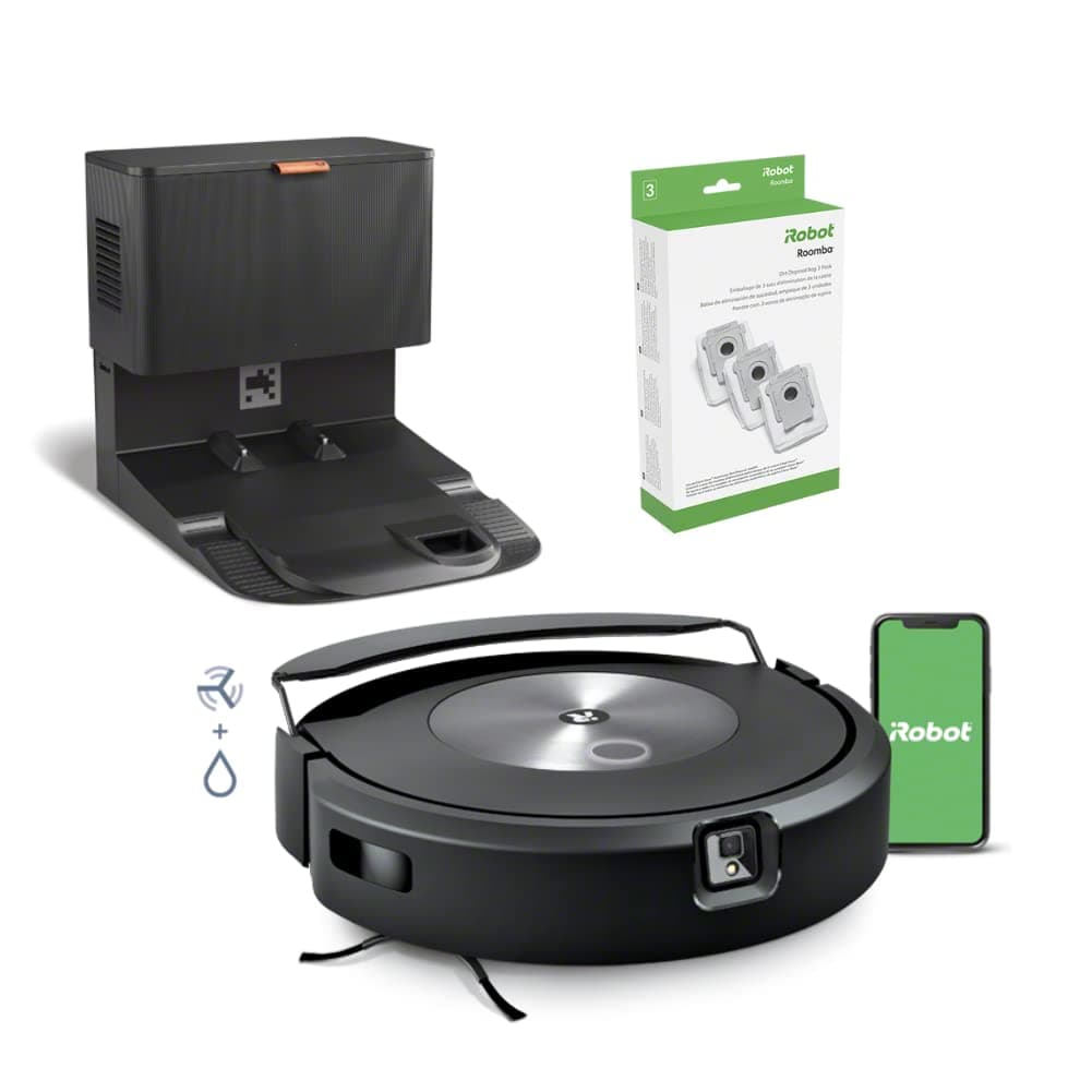 iRobot Roomba Combo j7+ robot aspiradora y trapeador con base de autovaciado + 3 bolsas