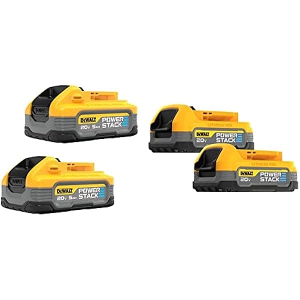 DEWALT 20V MAX Powerstack DCBP520-2 y DCBP034-2 Baterías y Cargador Combo