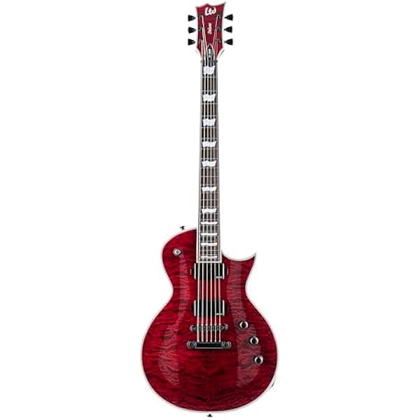 ESP LTD EC-1000QM Guitarra Eléctrica, Cereza Translúcido (See Thru Black Cherry)