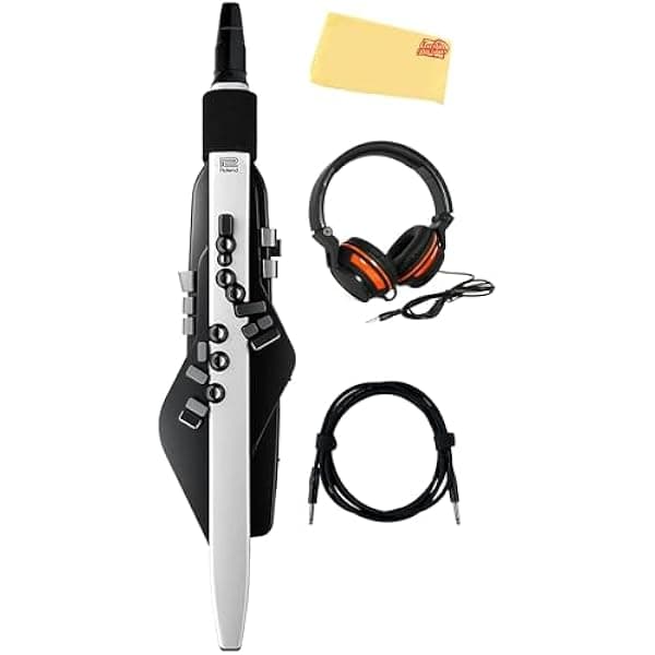 Roland Aerophone Go AE-05 instrumento de viento digital grafito combo con audífonos, cable y paño de pulido Austin Bazaar