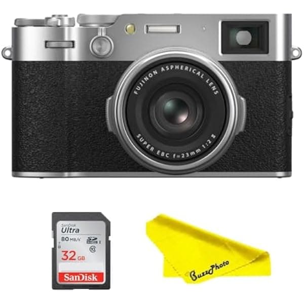 Fujifilm X100VI Cámara Digital sensor APS-C 40MP, estabilización IBIS, visor híbrido, pantalla táctil abatible, Básica Plata