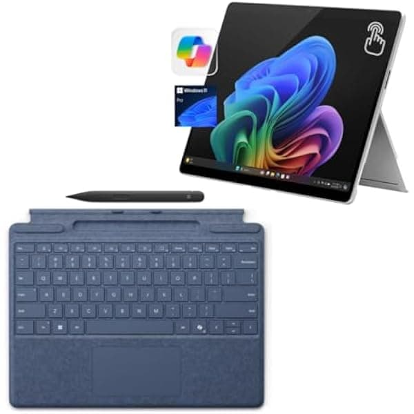 Microsoft Surface Pro 11 Paquete 13" Copilot+ PC con Teclado Sapphire Pro y Slim Pen, Snapdragon X Plus, 16GB RAM, 512GB SSD, Windows 11 Pro