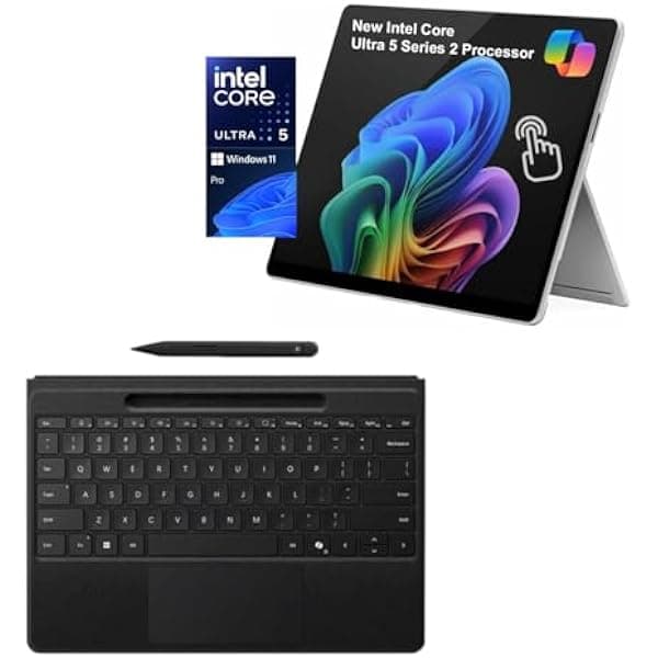 Microsoft Surface Pro 11 Ultra 5 236V Series 2 2-en-1, teclado Flex negro y Slim Pen, Copilot+, 13” táctil 600 nits, 16GB RAM, 512GB SSD, Win 11 Pro