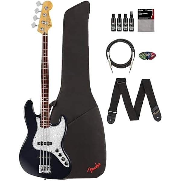 Fender Player II Jazz Bass eléctrico Activo Modificado Dusk, paquete con funda, correa, cable, 3 púas y kit de limpieza