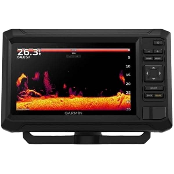 Garmin ECHOMAP UHD2 73cv chartplotter y ecosonda con mapas interiores de EE. UU. y transductor GT20-TM [010-02594-51]