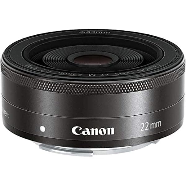 Canon EF-M 22mm f/2 STM 5985B002 Lente Pancake gran angular para cámaras sin espejo EOS M, autofoco silencioso, compacto
