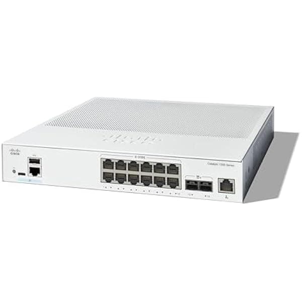 Cisco Catalyst 1300 C1300-12XT-2X Switch Gestionado, 12 Puertos 10G Cobre, 2x10GE SFP+, garantía limitada de por vida