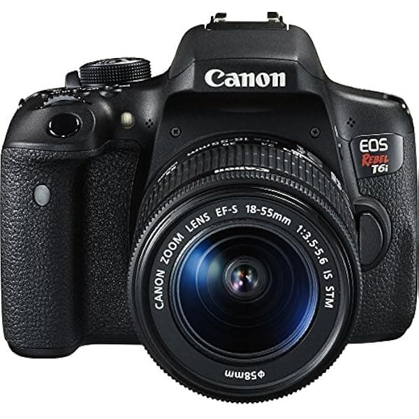 Canon EOS Rebel T6i Cámara DSLR digital con lente EF-S 18-55mm IS STM, Wi-Fi