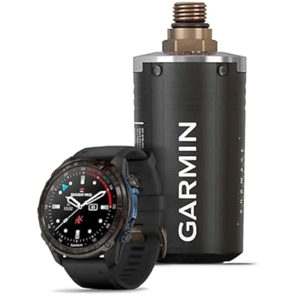 Garmin Descent Mk3i reloj-computadora de buceo, gris carbón/negro, paquete con transceptor Descent T2 (2 piezas)
