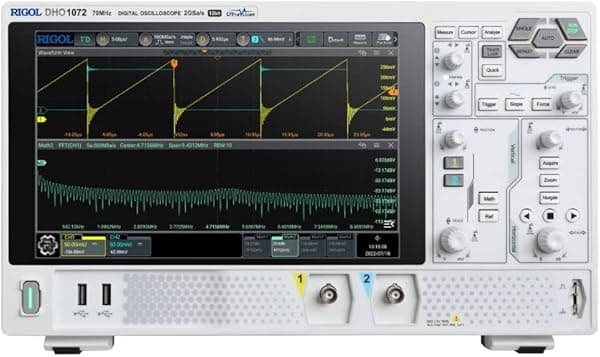 Rigol DHO1072 Osciloscopio Digital 2 Canales 70 MHz para laboratorio, educación y servicio técnico