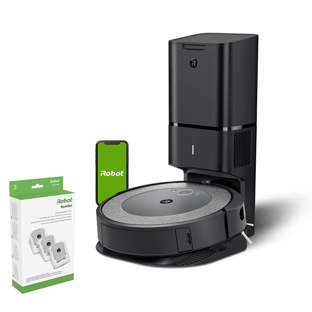 iRobot Roomba i3+ (3550) Robot Aspirador con Base de Autovaciado Automático y Bolsas, Limpieza Inteligente, Control App