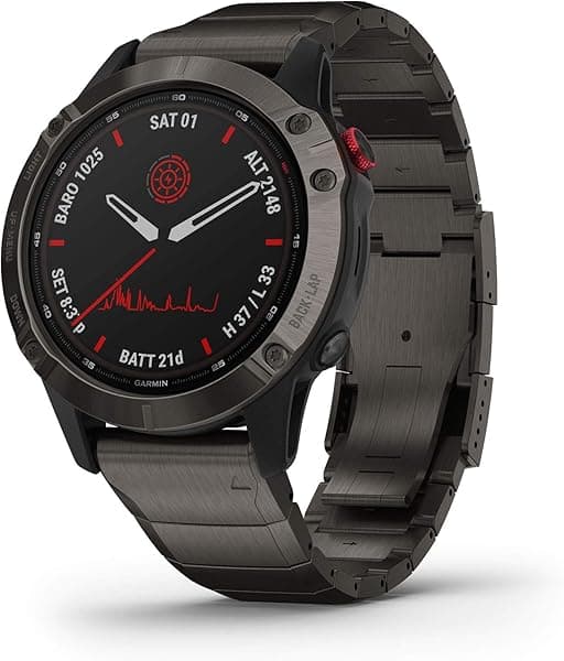 Garmin fēnix 6 Pro Solar Reloj GPS multideporte con carga solar, funciones avanzadas de entrenamiento, titanio