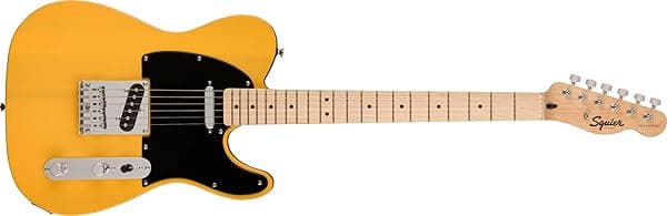 Fender Squier Sonic Telecaster Guitarra Eléctrica, Butterscotch Blonde, Diapasón de Arce 373453550