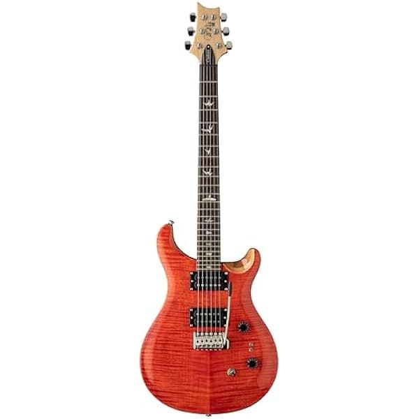 PRS Guitars SE Custom 24-08 Guitarra Eléctrica de 6 Cuerdas, Blood Orange, Diestro, con Funda 107994::BR: