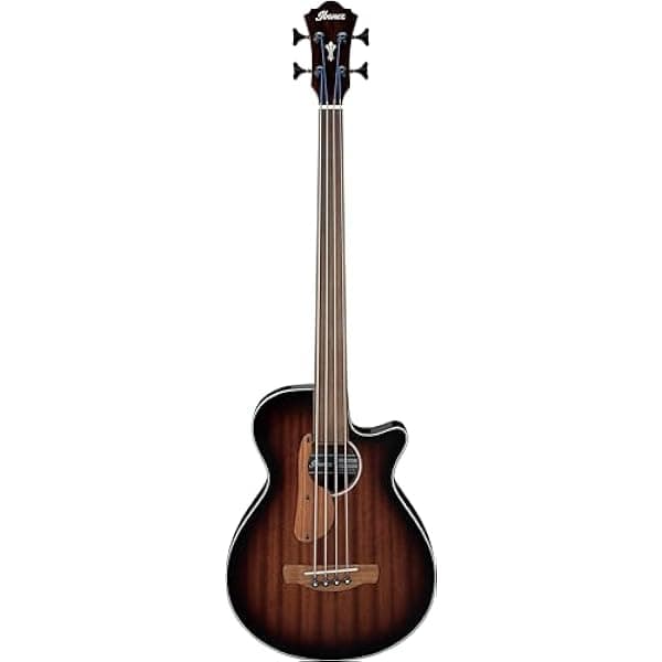 Ibanez AEGB24FE AEG Bajo Electroacústico Fretless - Caoba Sunburst AEGB24FEMHS
