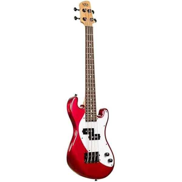 Kala Brand Music Co. U-BASS Sólido 4 Cuerdas Candy Apple Red de Trastes UBASS-SB-RD-FS