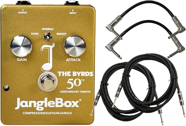 Janglebox Pedal Jangle Box Dorado 50 Aniversario de The Byrds c/ 4 Cables 50THBYRDS