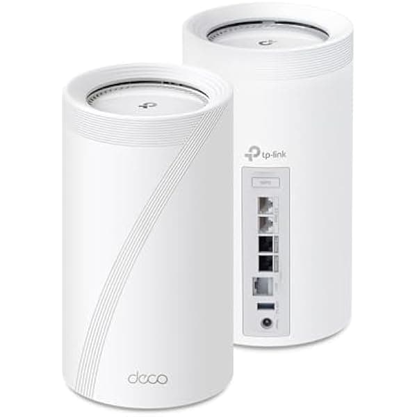TP-Link Deco BE17000 Sistema Mesh WiFi 7 Tri-Banda - 8-Flujos, 17 Gbps, Conecta 200+ Dispositivos, Cableado 10 Gbps, Roaming AI, Google/Alexa, HomeShield Pack de 2, Deco BE75 Deco BE75(2-Pack)