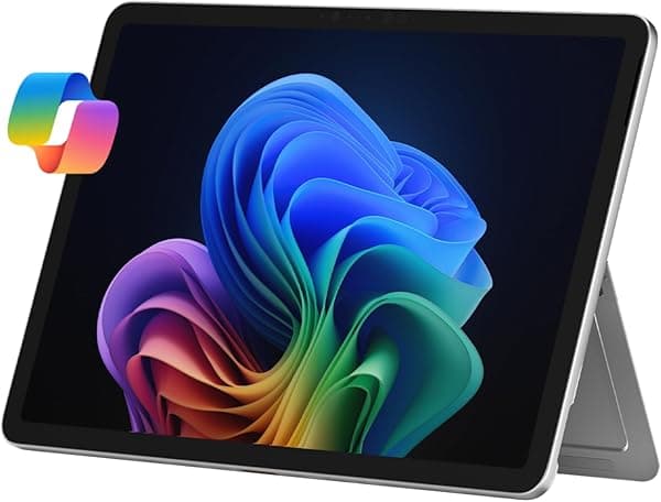 Microsoft Surface Pro 2-en-1 Laptop/Tableta (2025), PC Windows 11 Copilot+, Pantalla Táctil de 12", Snapdragon X Plus (8 Núcleos), 16GB RAM, 256GB Almacenamiento, Platino... EP2-33670