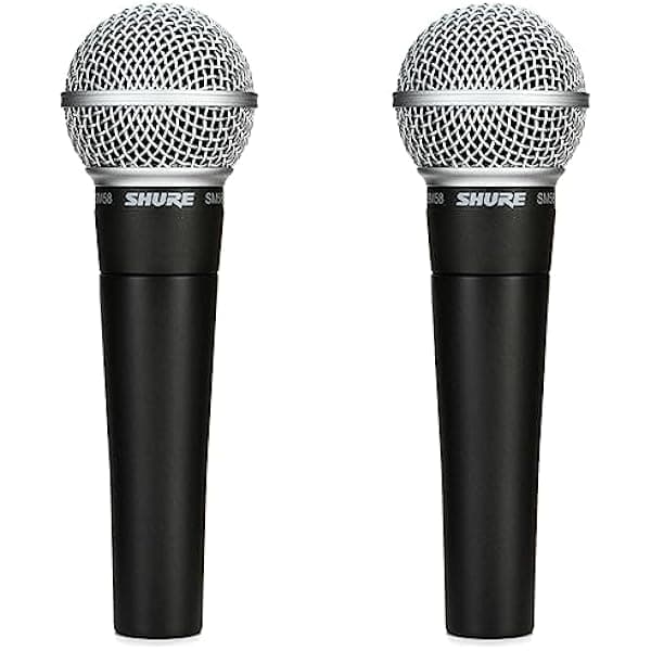 Shure SM58 Micrófono Dinámico Vocal Cardioide (Paquete de 2) SM58-LC-2pk