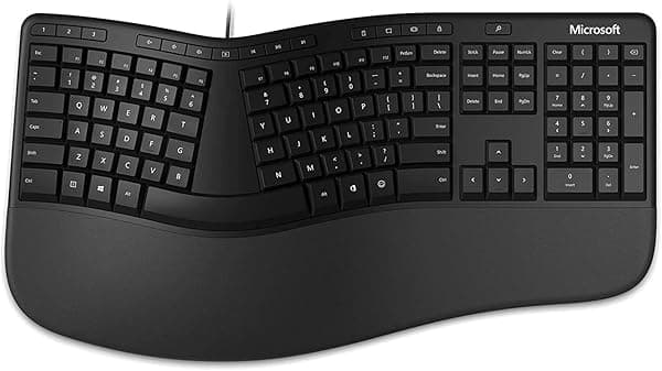 Microsoft Teclado Ergonómico para Empresas - Alámbrico - Negro 5QH-00001