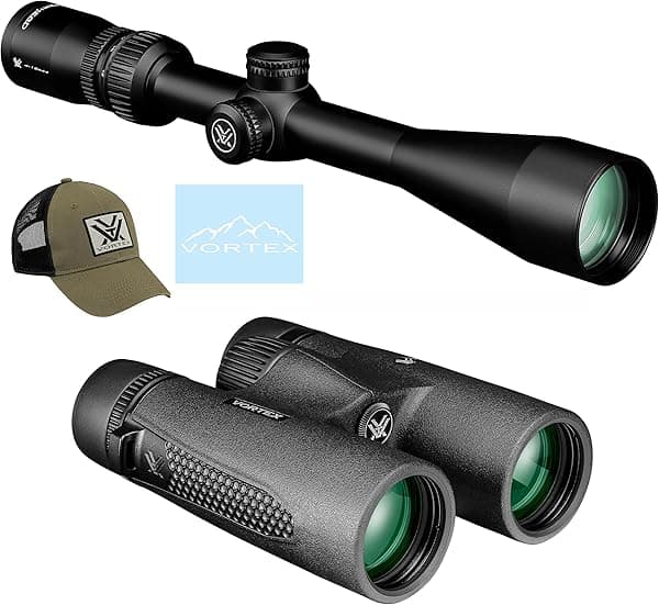 Vortex Optics Copperhead 4-12x44 Alcance de Rifles de Segundo Plano Focal & Binoculares Copperhead HD 10x42 Combo CPH-RF-BINO