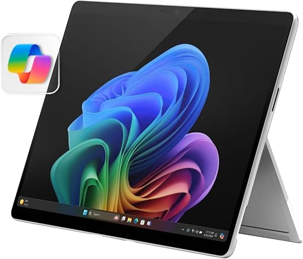 Microsoft Surface Pro Laptop/Tablet 2 en 1 (2024), Windows 11 Copilot+ PC, Pantalla Táctil OLED de 13", Snapdragon X Elite (12 Núcleos), 16GB RAM, 512GB Almacenamiento, Conectividad 5G, Platino... ZEN-00001
