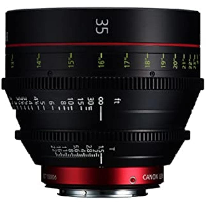 Canon CN-E 35mm T1.5 L F Lente Cine Prime EF Mount Full Frame Super 35 Foco Manual 11 Hojas Iris 4K Filtro 105mm 9139B001 9139B001-CR