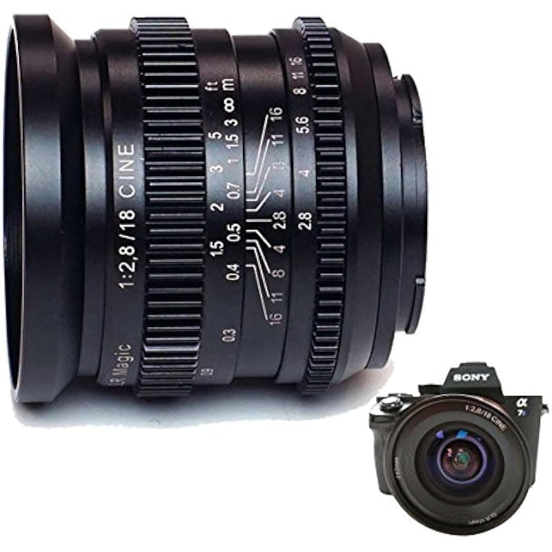 SLR Magic Lente de cine full frame de 0.709 in f/2.8 para Sony E-Mount Magic_18mm