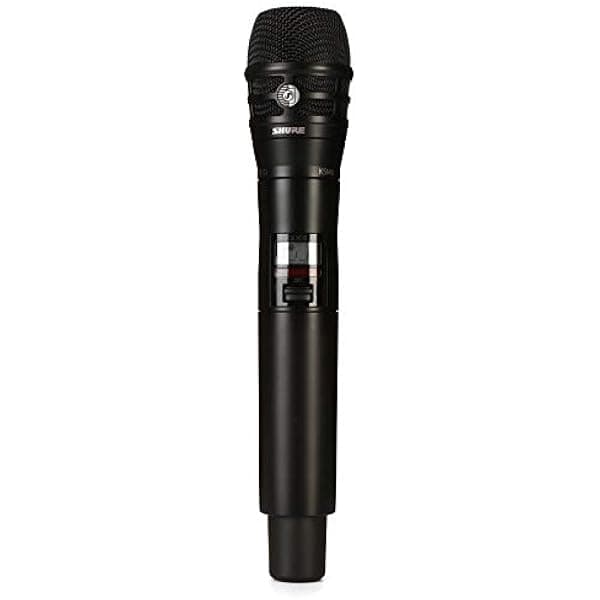 Shure QLXD2/K8B Transmisor de micrófono inalámbrico de mano con cápsula KSM8/B (el receptor se vende por separado)