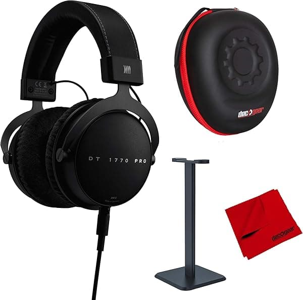 beyerdynamic DT 1770 PRO Auriculares con estuche de transporte y kit de soporte para auriculares de audio profesional E4BEYDT1770