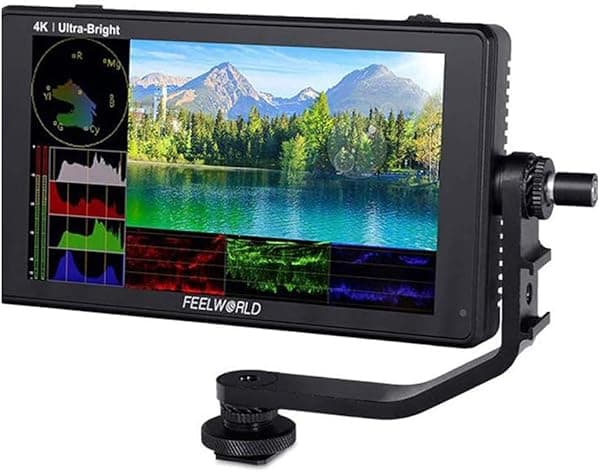 Monitor de campo FEELWORLD LUT6S de 6 pulgadas, ultrabrillante, pantalla táctil de 2600 nit con HDR 3D Lut Waveform VectorScope Histogram 3G-SDI 4K salida de entrada HDMI 1920X1080 Panel IPS