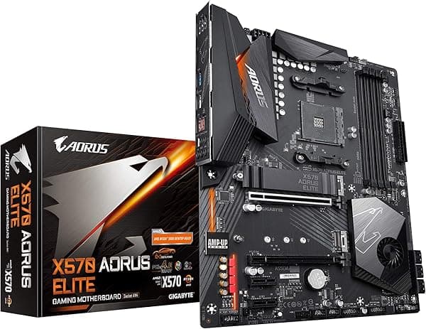 Gigabyte X570 AORUS Elite (AMD Ryzen 3000/X570/ATX/PCIe4.0/DDR4/USB3.1/Realtek ALC1200/USB frontal tipo C/RGB Fusion 2.0/M.2 protector térmico/placa base para juegos)