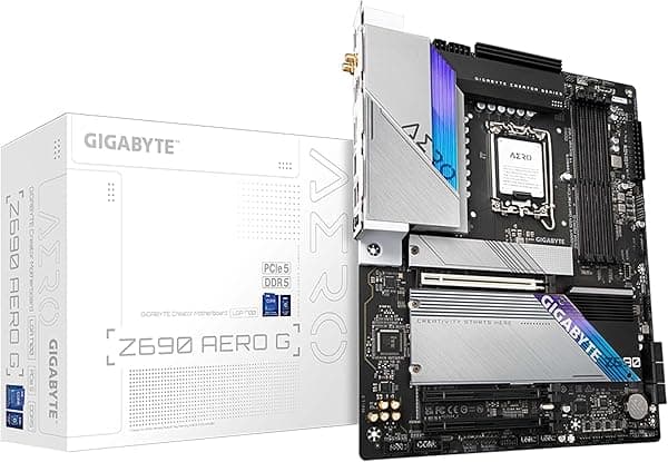 GIGABYTE Z690 AERO G (LGA 1700/Intel Z690/ATX/DDR5/Quad M.2/PCIe 5.0/USB 3.2 Gen2X2 Tipo C/WiFi 6/Intel 2.5 GbE LAN/Placa base)